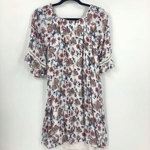 Niaf Dress White Floral Medium
